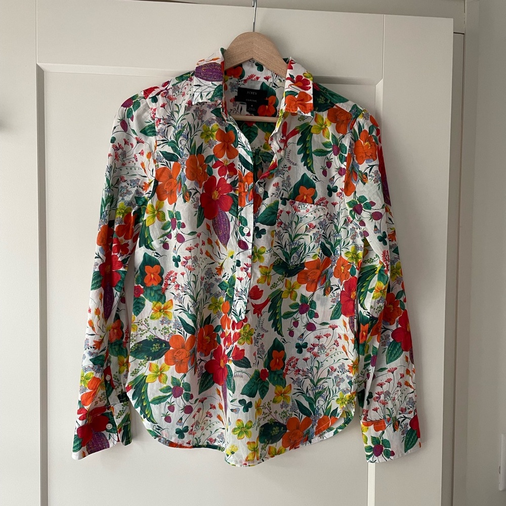 J Crew Floral Shirt
